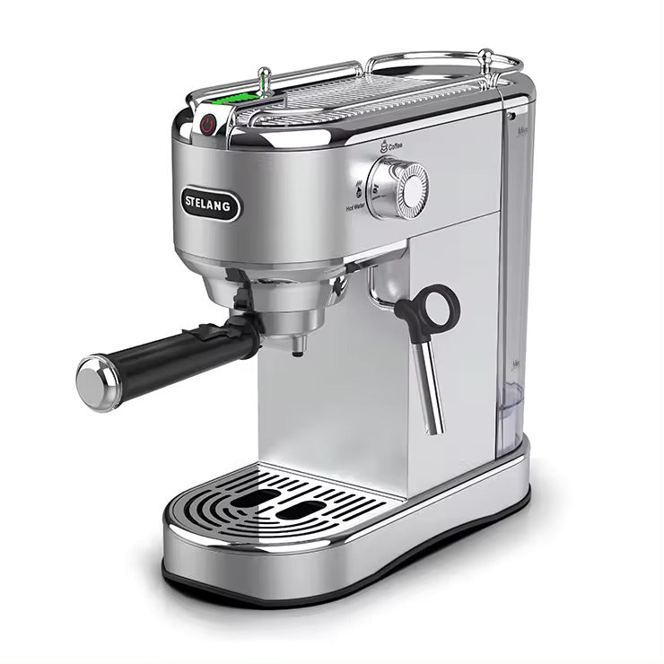 Equipment Electric Stainless Steel Professional Cappuccino Making Espresso Coffee Machine With Milk Frother